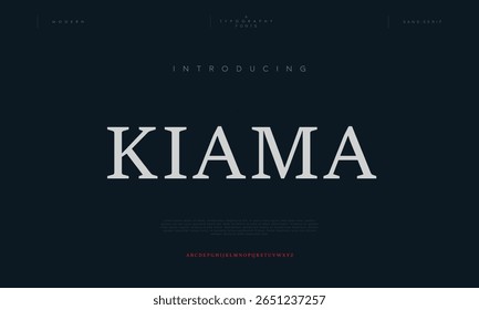 Kiama calligraphy alphabet capital lettering a to z font family