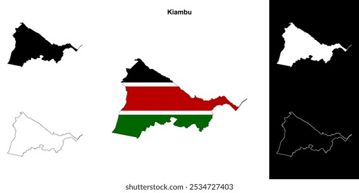 Conjunto de mapas da região de Kiambu