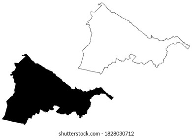 Kiambu County (Republik Kenia, Provinz Zentralprovinz) Karte, Vektorgrafik, Skizze Kiambu Karte