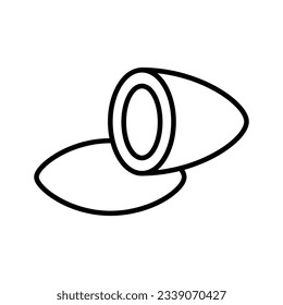 Icono de Kibbeh, ilustración de estilo de moda plana sobre fondo blanco..eps