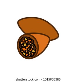 Kibbeh  icon, vector illustration