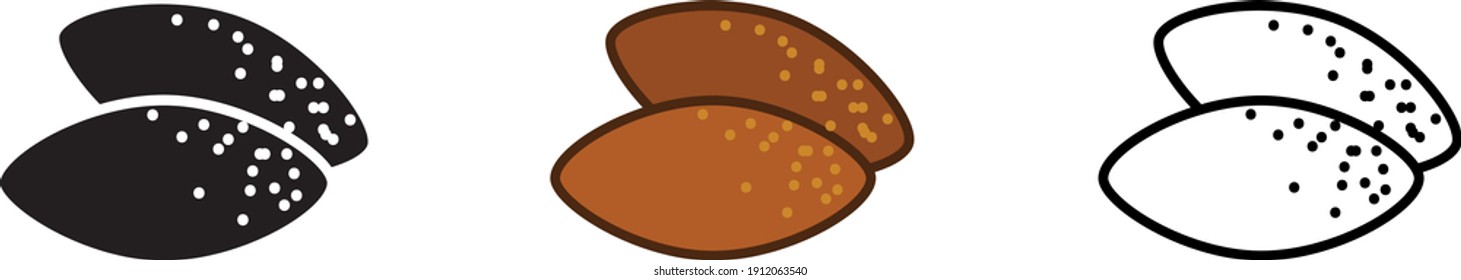 Kibbeh  icon , vector illustration
