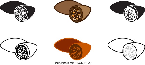 Kibbeh  icon , vector illustration