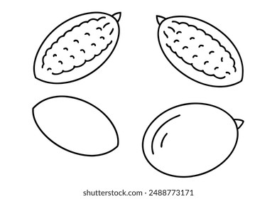 Kibbeh Line Art Middle Eastern Cuisine Hand Drawn Dish Illustration Design