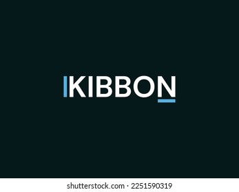 Logotipo de tipografía de Kibbon, diseño del logotipo de Kibbon, plantilla de diseño del logotipo de Kibbon