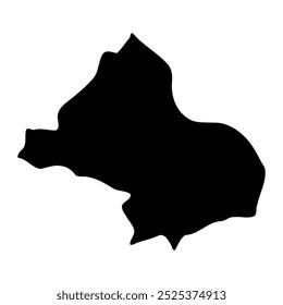 Mapa del distrito de Kiboga, división administrativa de Uganda. Ilustración vectorial.