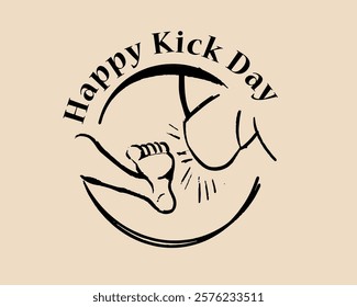 kick art illustration happy kick day vector illustration