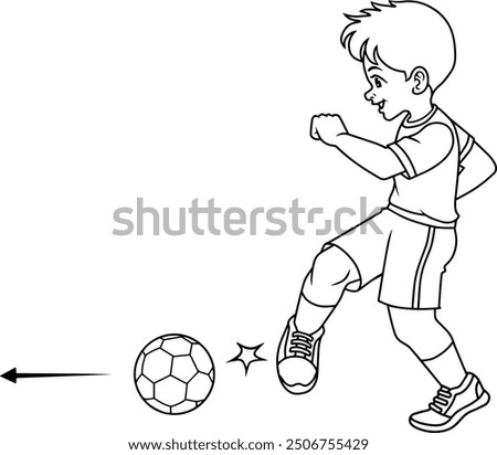 kick the ball with the outside of the foot