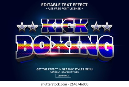 Kick Boxing 3D Editable Text Effect Template