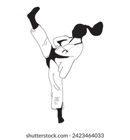 kick in boxing clip art 