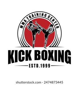 Kick Boxing Logo. Kick Boxing Martial Arts Logo Vektorgrafik