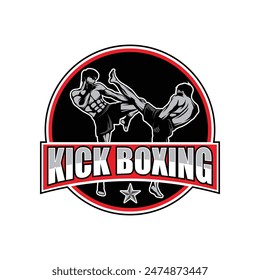 Kick Boxing Logo. Kick Boxing Martial Arts Logo Vektorgrafik