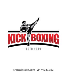 Kick Boxing Logo. Kick Boxing Martial arts Logo Vector