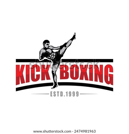 Kick Boxing Logo. Kick Boxing Martial arts Logo Vector