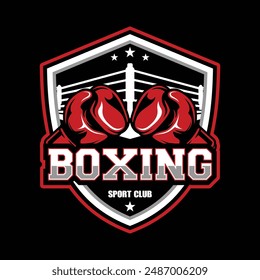 Kick Boxing und Boxing Logo Vektorgrafik