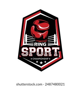 Kick Boxing und Boxing Logo Vektorgrafik