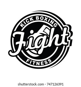 Kick Boxing Martial Arts Logo Vector Stock Vector (Royalty Free ...