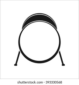 Kick Drum Simple Icon On White Background