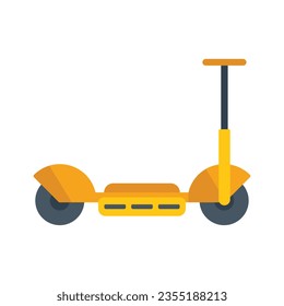 Kick electric scooter icon flat vector. Bike transport. Skate charger isolated
