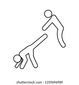 kick icon. Element of Fight for mobile concept and web apps icon. Thin line icon for website design and development, app development