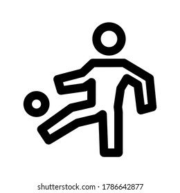 kick icon or logo isolated sign symbol vector illustration - high quality black style vector icons
