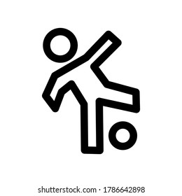 kick icon or logo isolated sign symbol vector illustration - high quality black style vector icons
