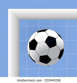 Kick into the top corner.