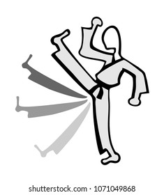 Kick karate symbol