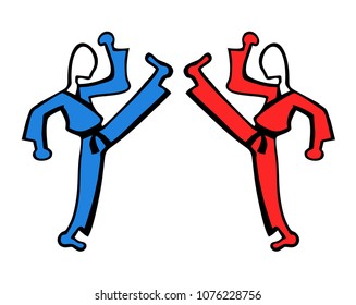 Kick karate symbol