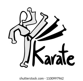 Kick karate symbol