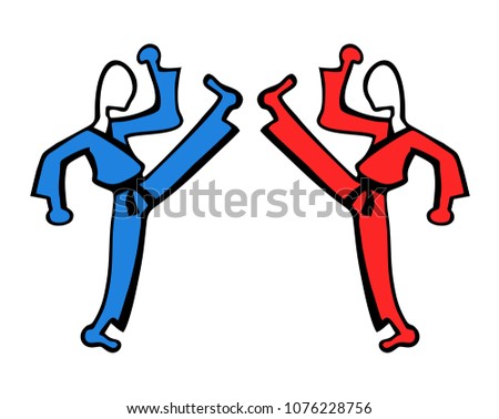 Kick karate symbol