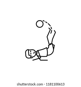 kick kicker icon. Element of soccer player icon for mobile concept and web apps. Thin line kick kicker icon can be used for web and mobile