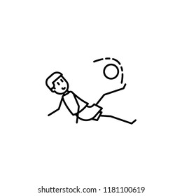 kick kicker icon. Element of soccer player icon for mobile concept and web apps. Thin line kick kicker icon can be used for web and mobile