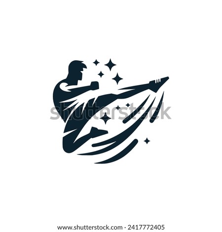 kick logo vector illustration template design