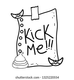 kick me message in paper fools day
