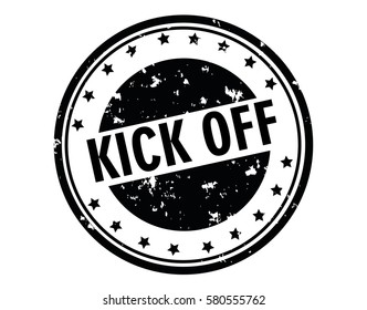 Kick Off  Stamp.Sign.Seal. Logo Design