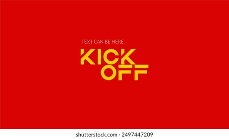 Kick Off Typo Artworks -  Vector Style