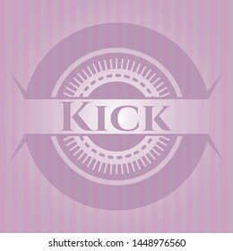 Kick pink emblem. Vector Illustration. Detailed.