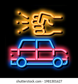 Kick Push Machine neon light sign vector. Glowing bright icon Kick Push Machine sign. transparent symbol illustration