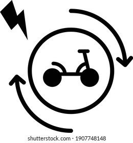 Kick Scooter Charging Concept Vector Glyph Icon Design, Green transport Symbol on white background, eco Motorized scooter Sign, Mobile App ui elements