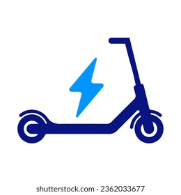 Kick scooter, electric transport. Light Electric Vehicle. Charge electric scooter for city lifestyle.