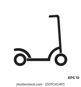 kick scooter flat icon vector