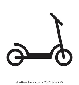 Kick scooter icon. Editable line icon. Vector illustration