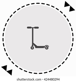 Kick scooter icon Flat Design. Isolated Illustration.
