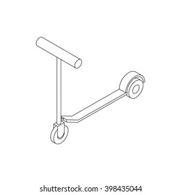 Kick scooter icon, isometric 3d style