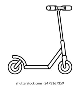 Kick scooter icon on white background design template