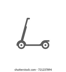 Kick scooter icon on white background