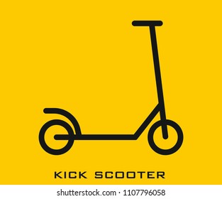 Kick scooter icon signs