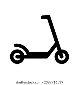 Kick Scooter Symbol. Einfaches Design für Websites oder mobile Apps. Vektor Flat Eco-Friendly Transport.