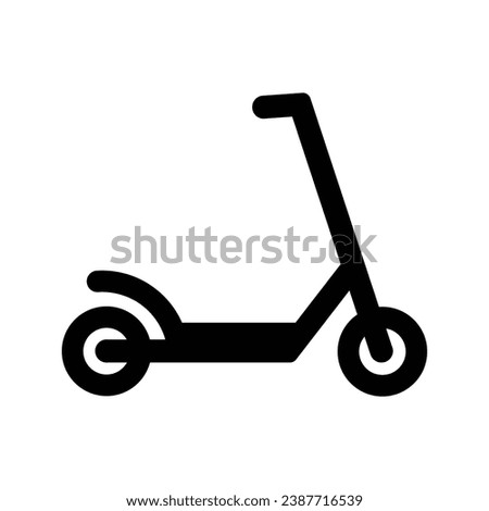 Kick Scooter Icon Symbol. Simple Design For Websites Or Mobile Apps. Vector Flat Eco-Friendly Transportation.